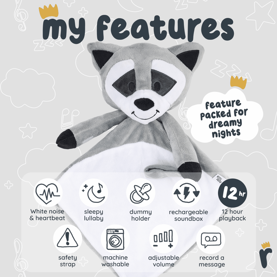Sleep Toy - Bandit The Raccoon Riff Raff & Co Sleep Toys