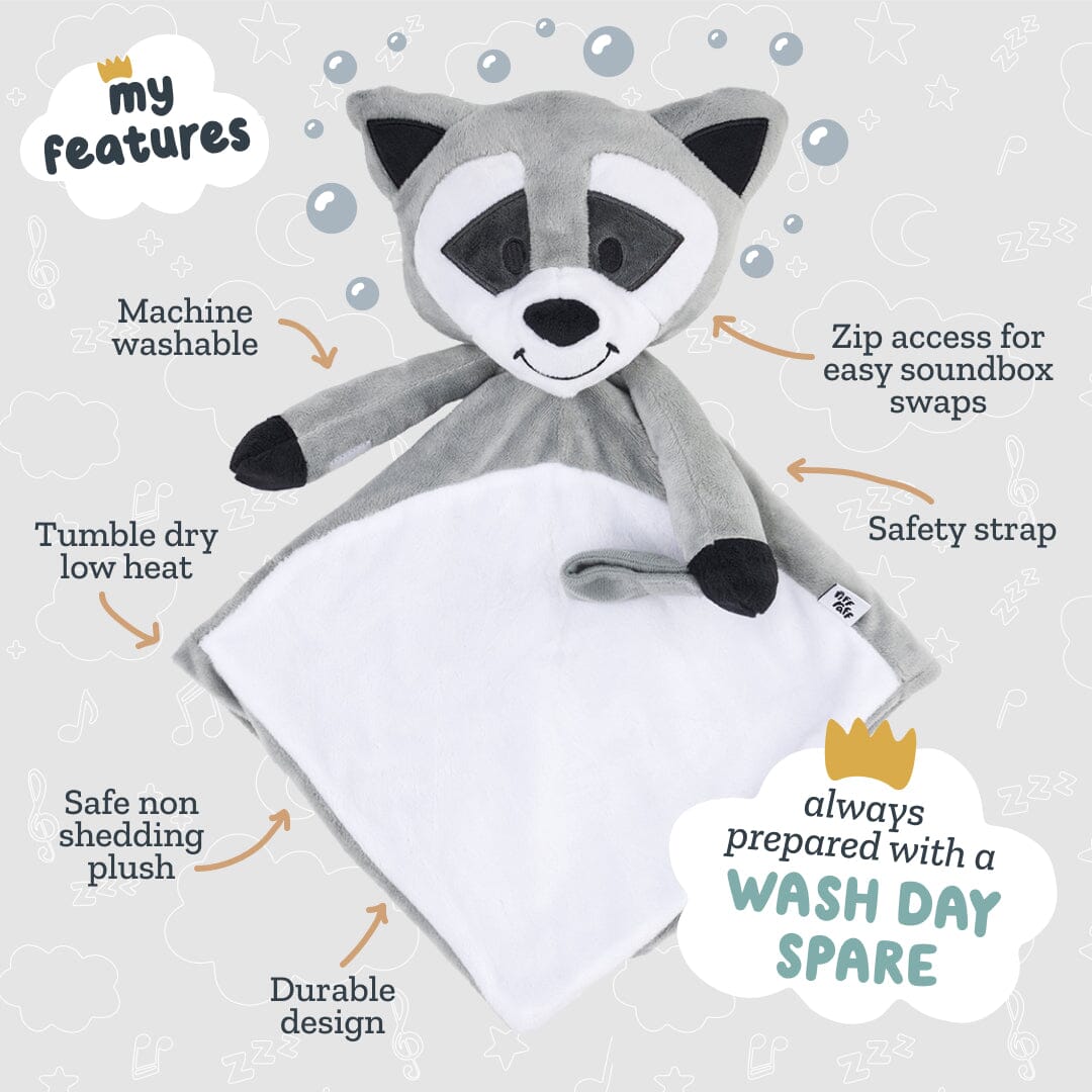 Wash Day Spare Plush - Bandit The Raccoon Riff Raff & Co Sleep Toys