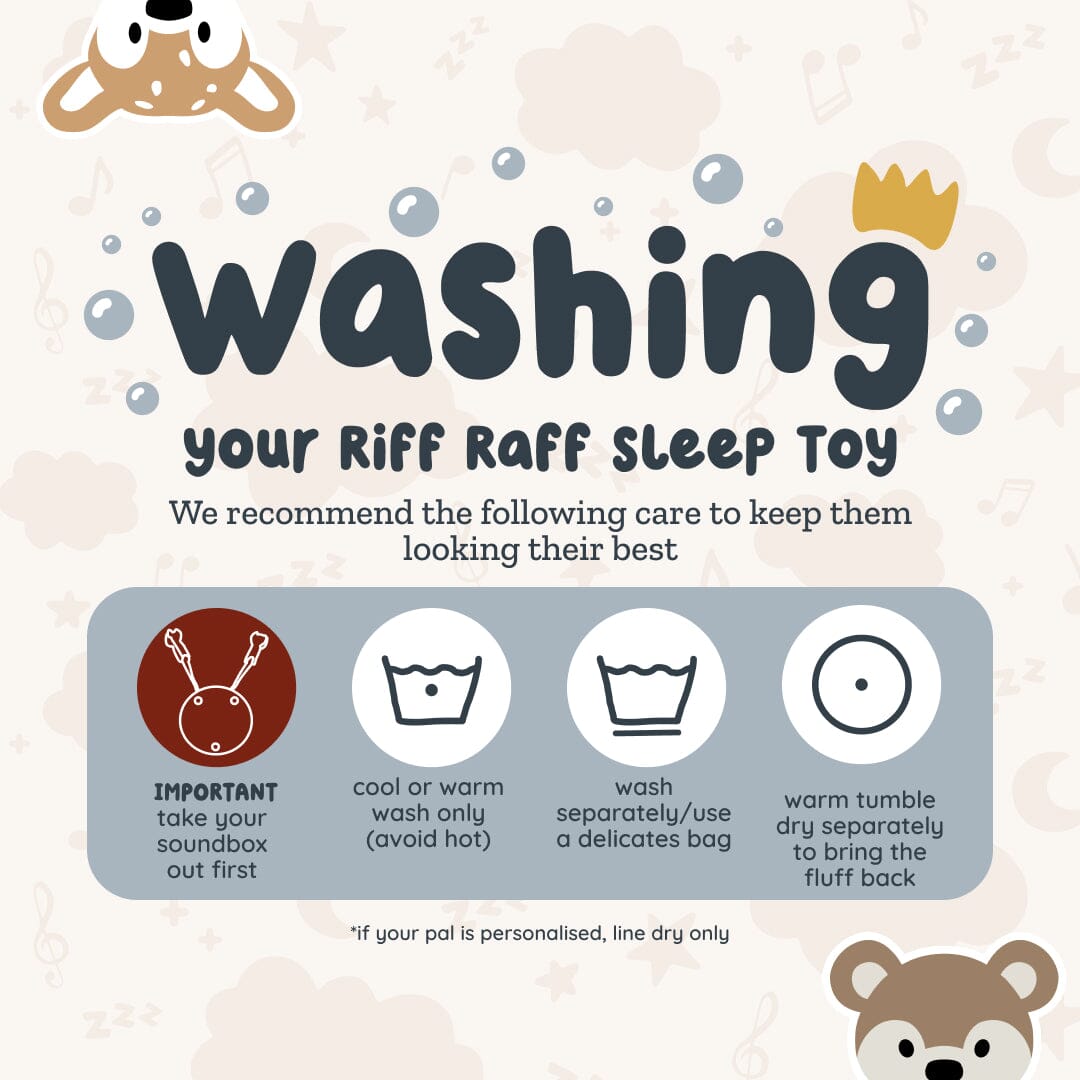 Wash Day Spare Plush - Banjo The Bear - Riff Raff Baby AU