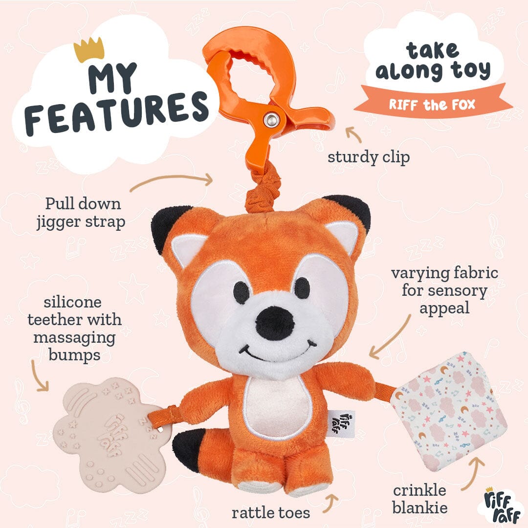 Sensory Pram Toy - Riff The Fox - Riff Raff Baby AU