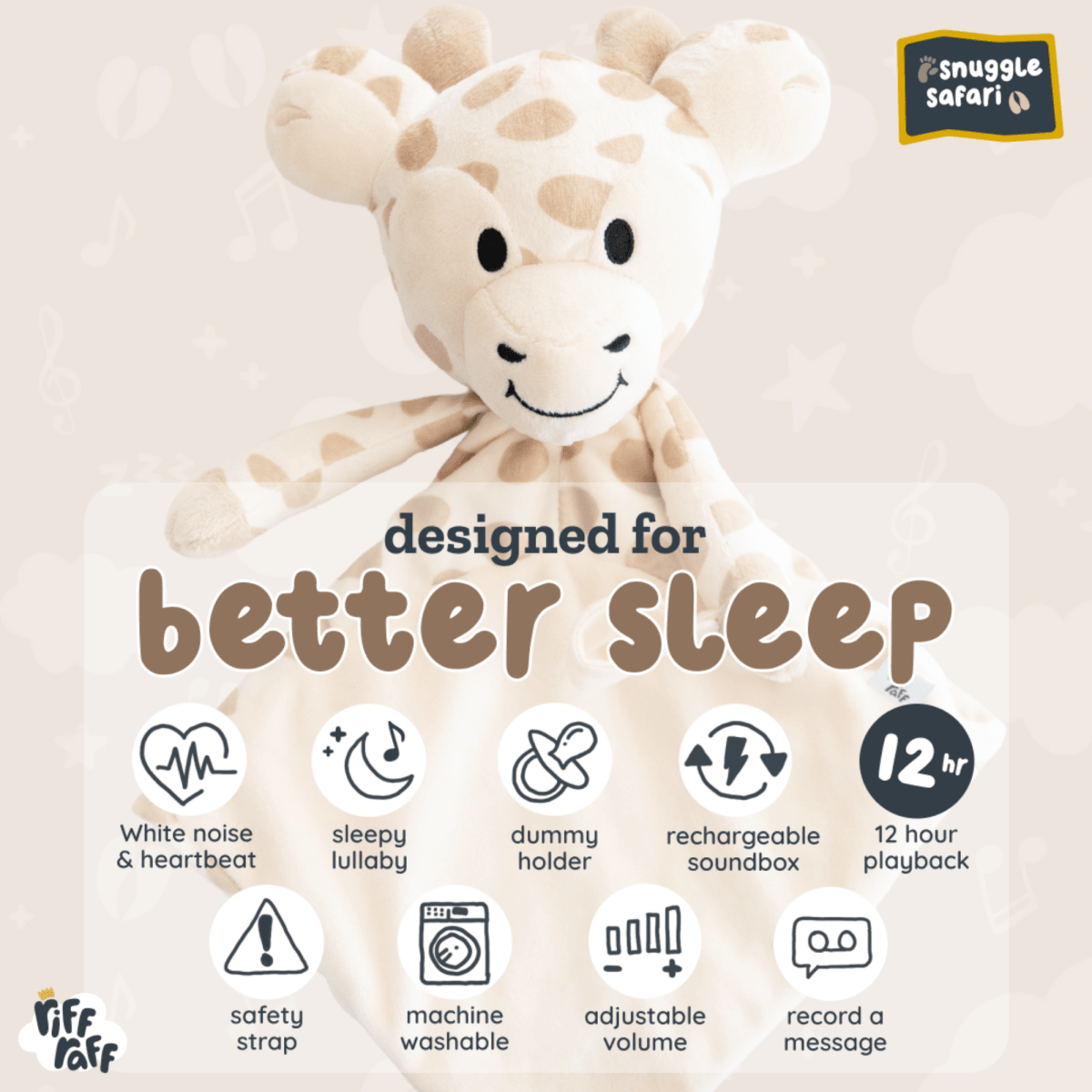 Sleep Toy - Gigi the Giraffe - Riff Raff Baby AU