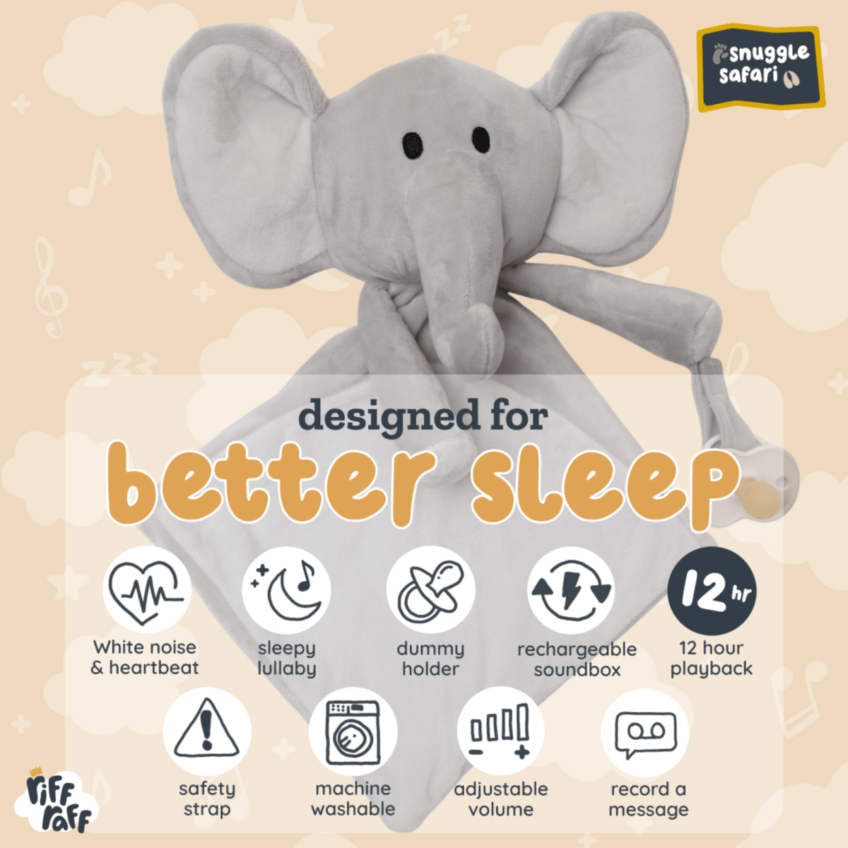 Sleep Toy - Stampy the Elephant - Riff Raff Baby AU