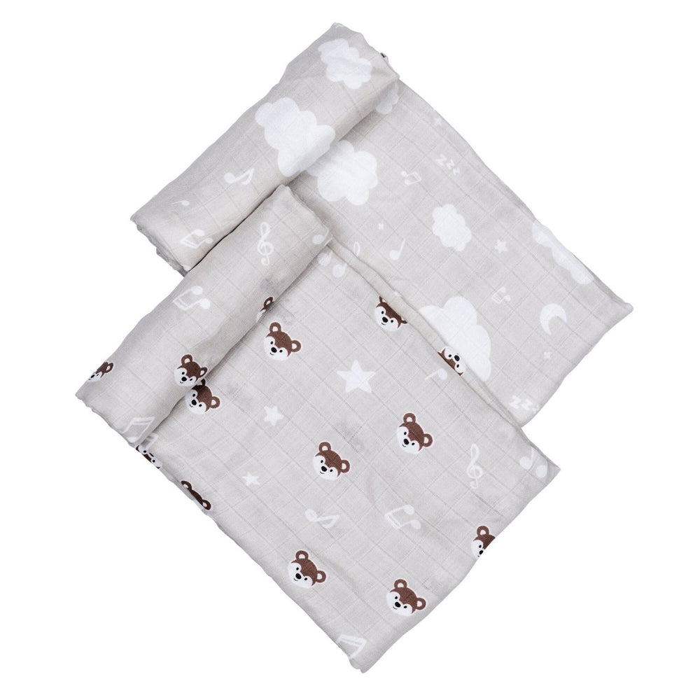 Swaddle 2pk - Banjo The Bear - Riff Raff Baby AU